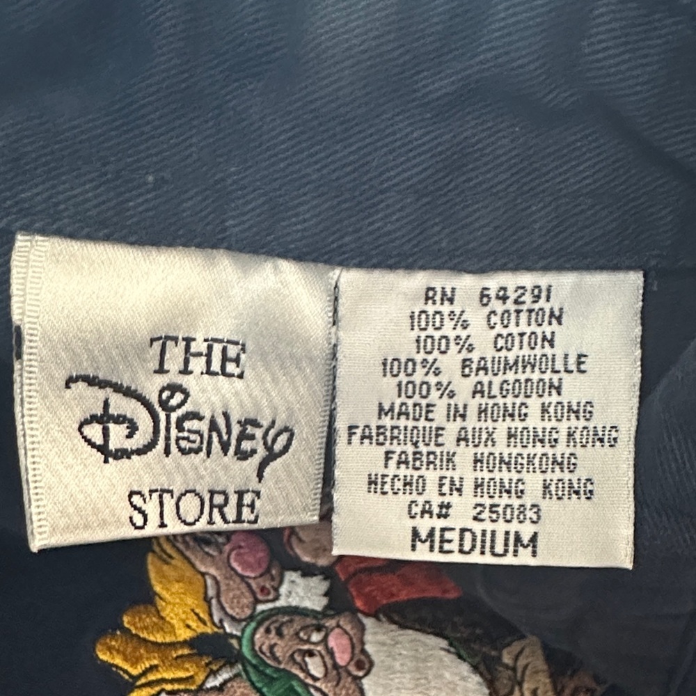 Disney Snow White & 7 Dwarfs Denim Button Down Shirt with Embroidered Characters - Picture 8 of 9
